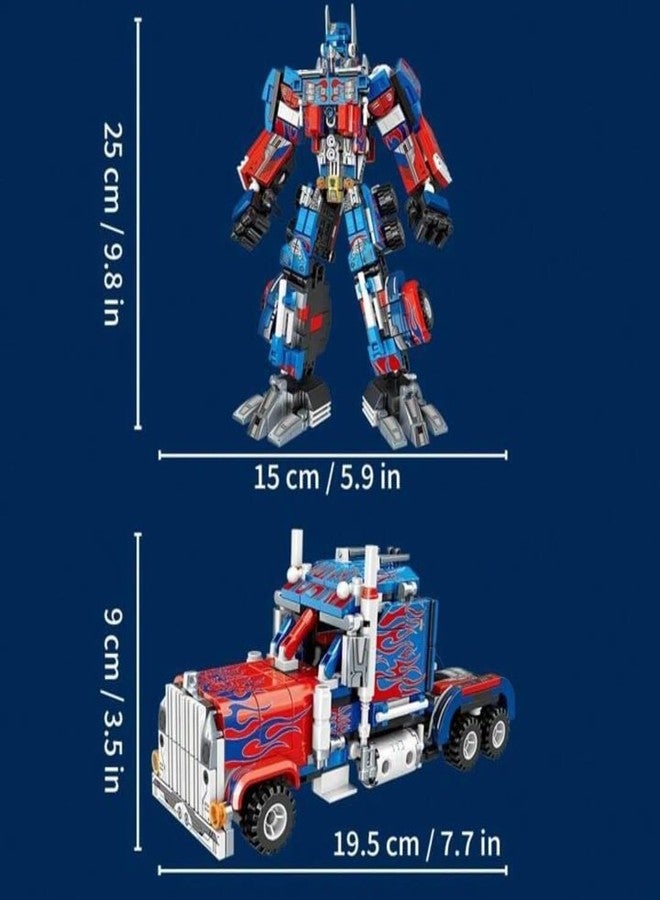 EXOMOON Robot Building Toy Set, Including 2 Transforming Robot Building Kit, Truck Soldier Overrun Soldier, Construction Truck Blocks Toys for Boys Age 6 7 8 9 10+ Year Old (643 Pieces) - Image 3